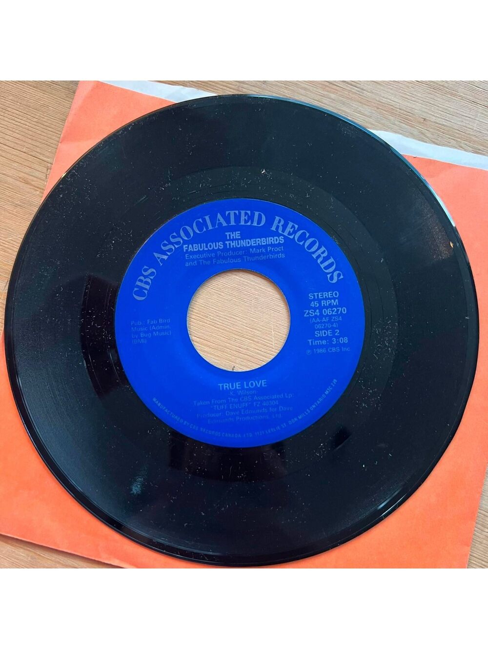 The Fabulous Thunderbirds - True Love/Wrap it Up 45rpm VG+ R90